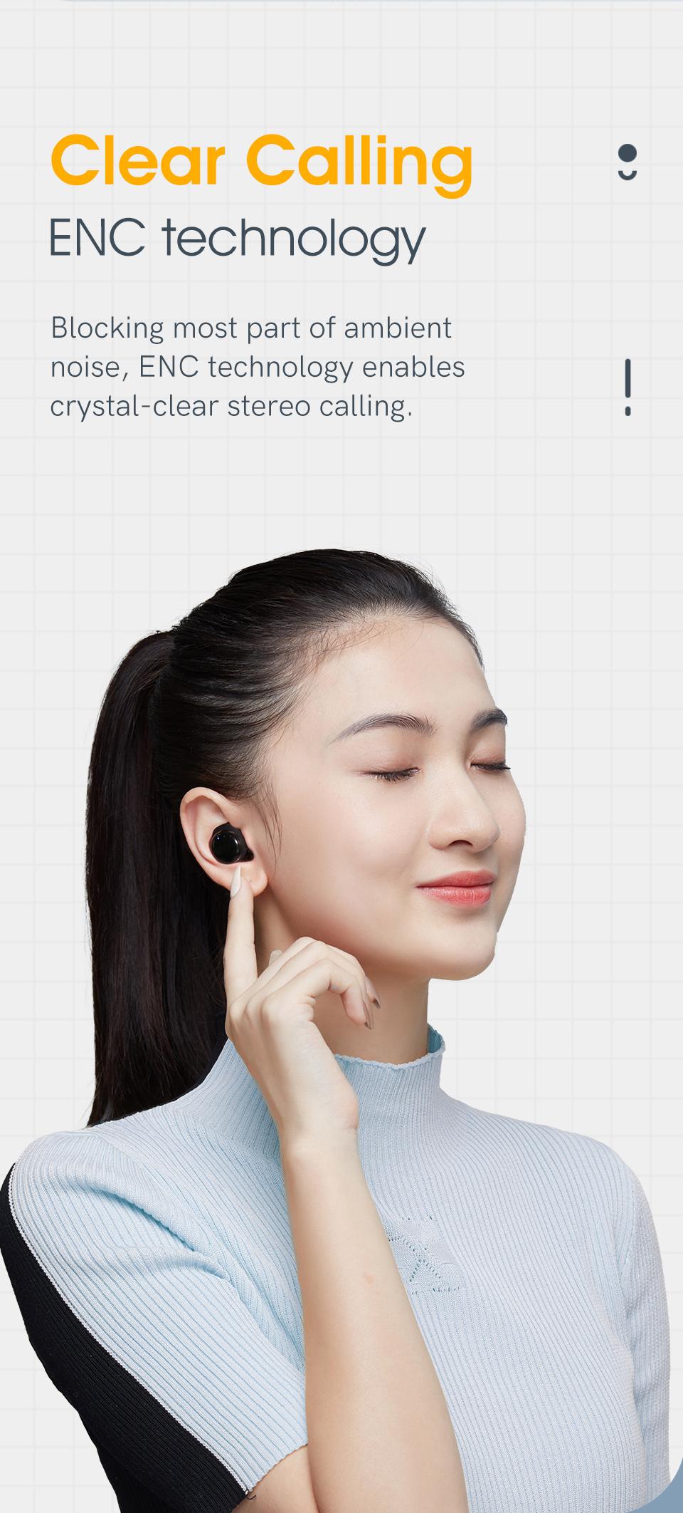 Tai nghe QCY T17 Tai nghe Bluetooth không dây thực sự Tai nghe BT5.1 HIFI Điều khiển cảm ứng Chế độ độ trễ thấp Tai nghe ENC Thời gian chờ dài 26 giờ Màu sắc: QCY T17 ĐEN