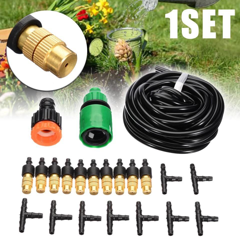 Bộ 15 Béc phun sương bằng đồng tưới lan cao cấp kèm 20m dây