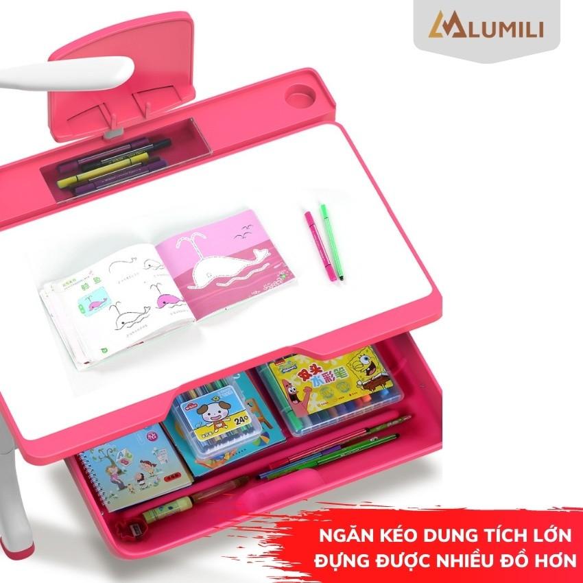 Bộ bàn ghế chống gù chống cận Lumili B02 bàn học thông minh cho học sinh