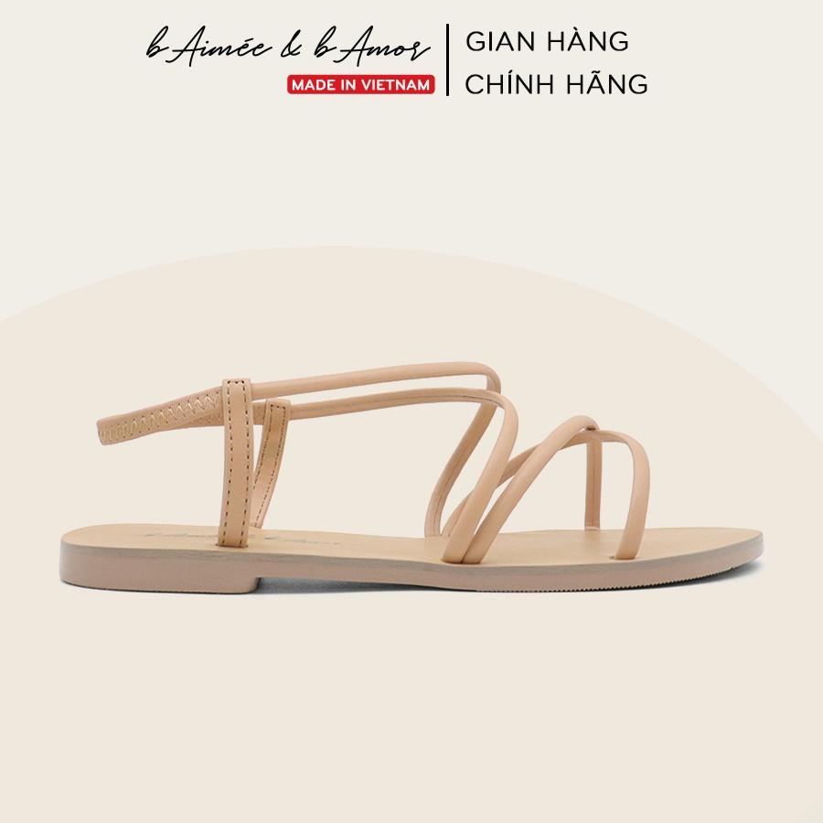 Sandal nữ đế bệt đi biển thời trang quai chiến binh dây mảnh chính hãng bAimée &amp; bAmor - MS1655