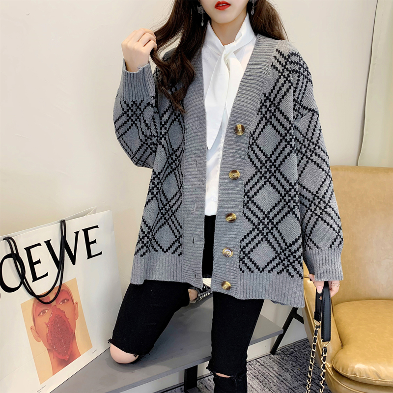 Áo khoác len nữ cardigan dệt kim phong cách Hàn Quốc V15