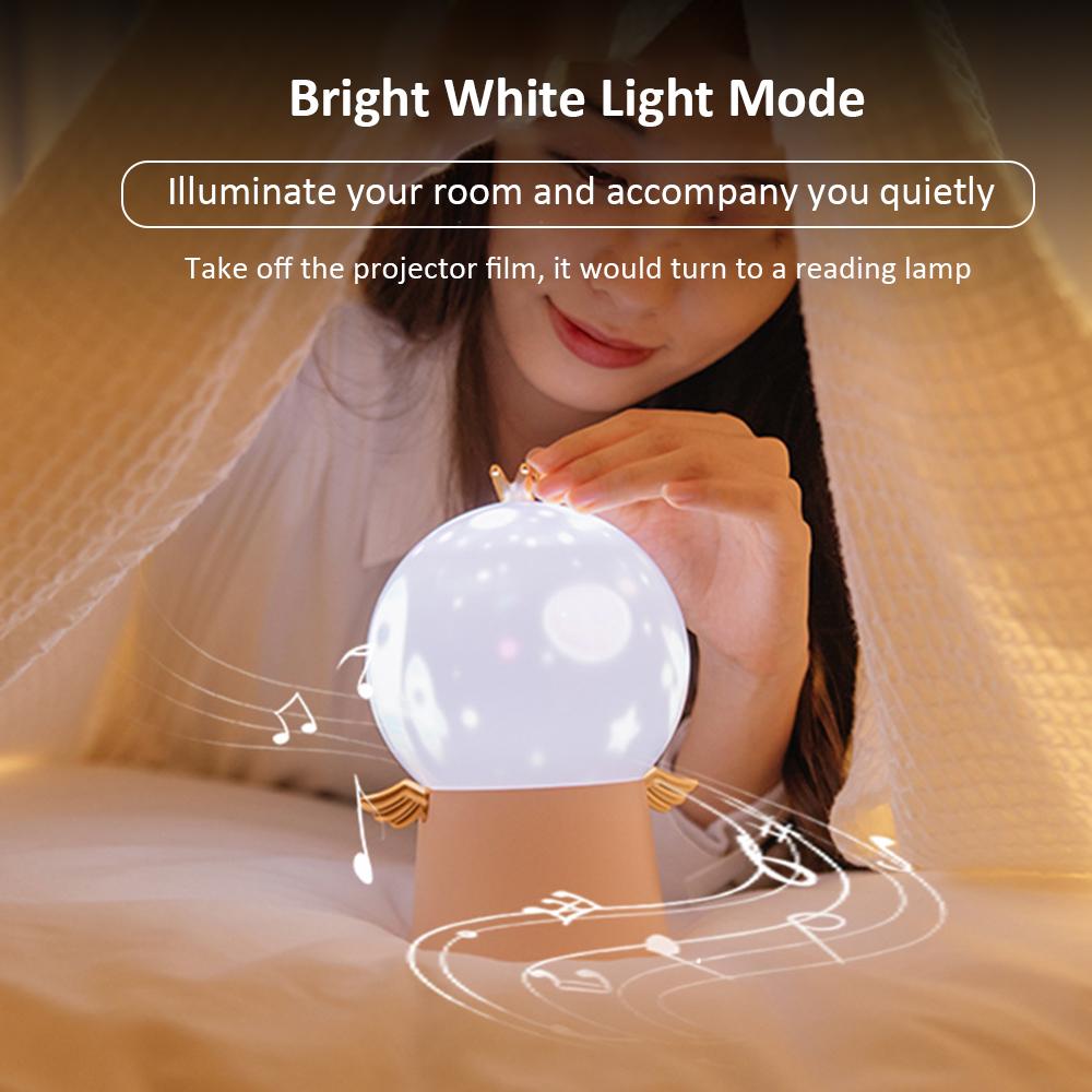 Đèn LED phòng ngủ, phát nhạc, xoay 360 độ