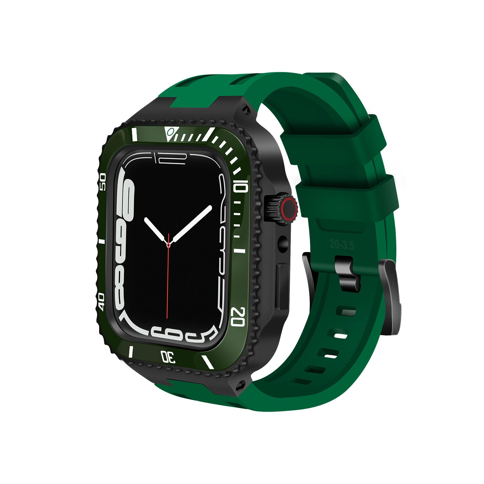Vỏ Apple Watch Hualimei giá thấp nhất cho dòng iWatch 44/45mm Vỏ bảo vệ dây đeo S8 tích hợp vỏ sửa đổi