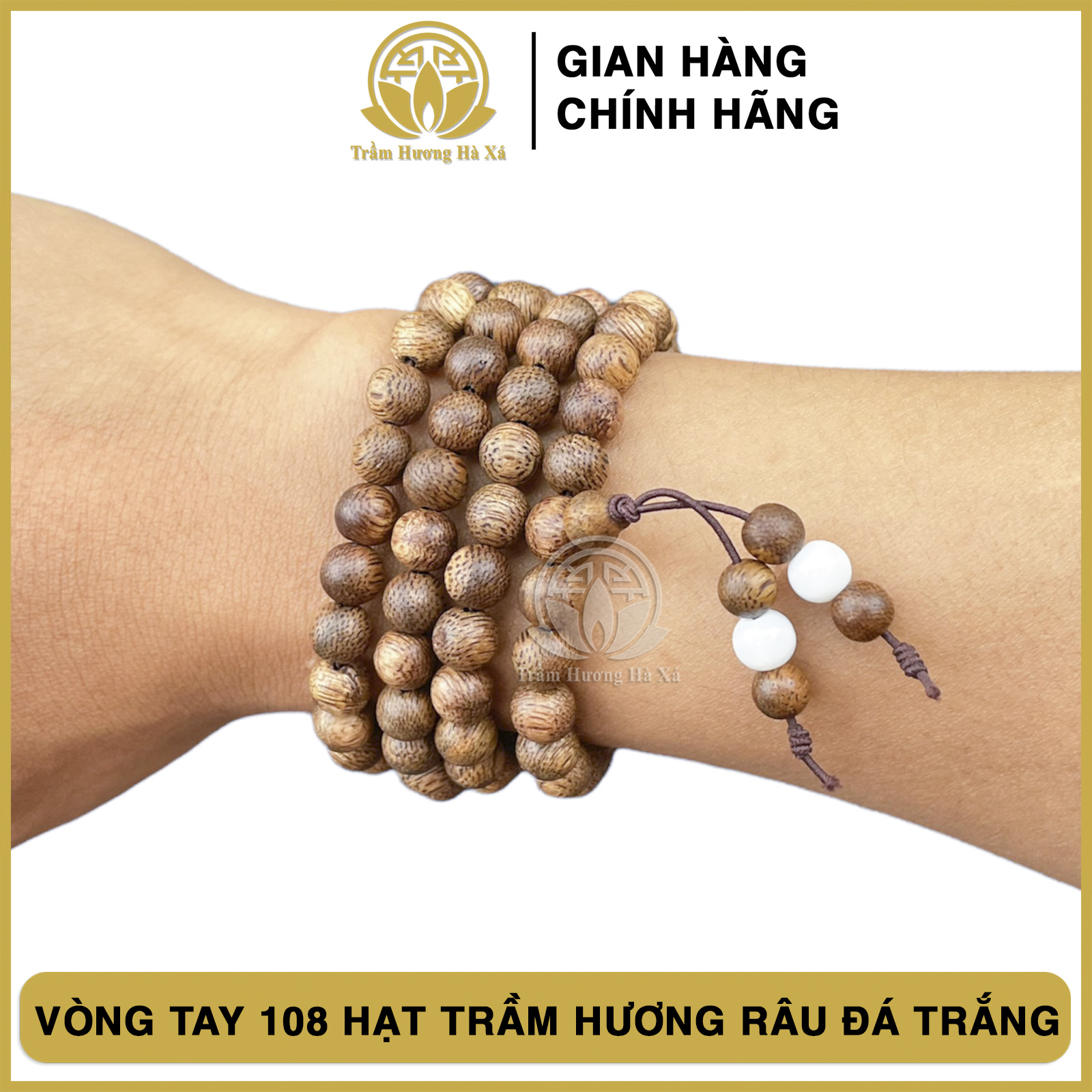 Vòng tay chuỗi tràng 108 hạt phong thủy trầm hương HÀ XÁ vòng đeo tay râu đá màu mệnh kim mộc thủy hỏa thổ may mắn tài lộc