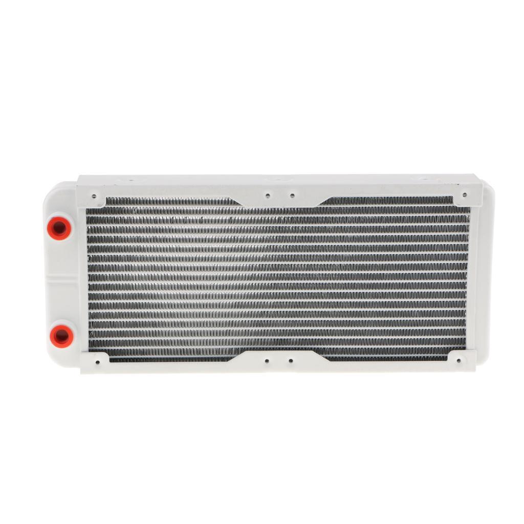 2Piece PC G1/4 18 Lines Radiator Water Cooling Cooler for CPU Heatsink