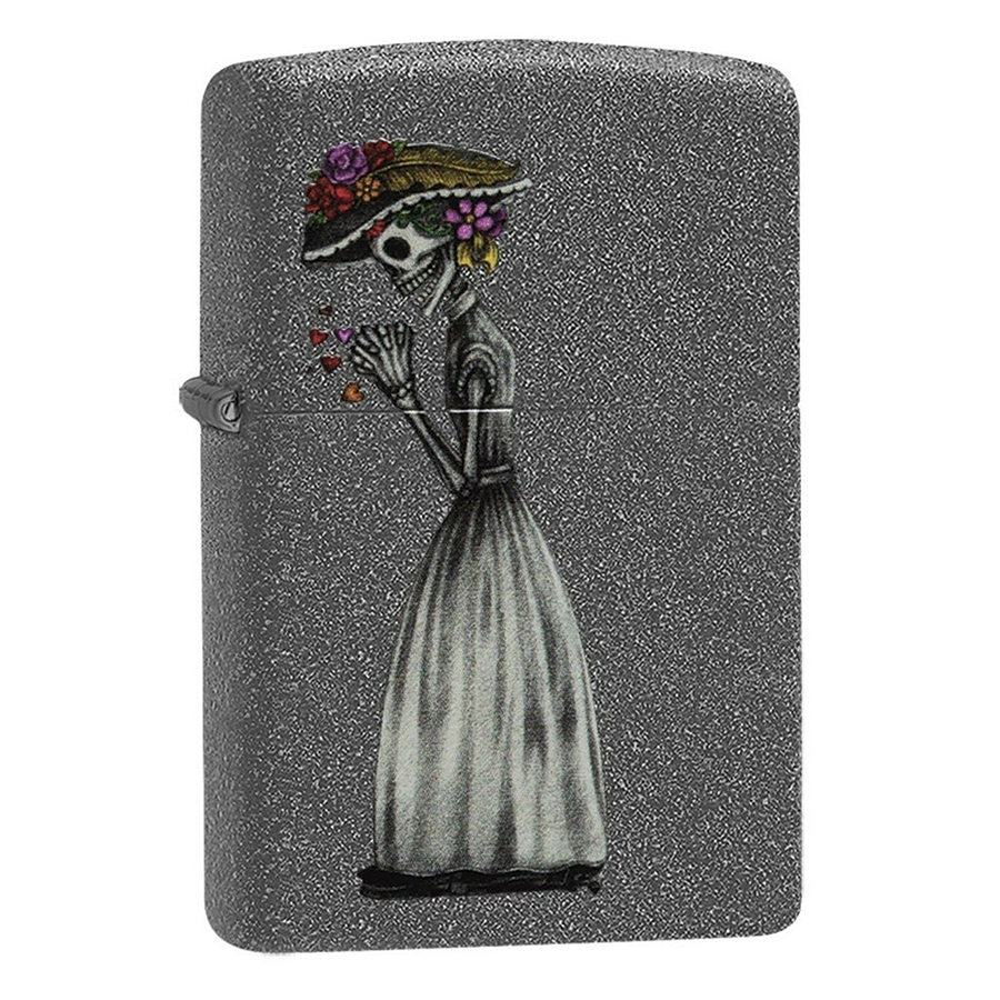 Bật Lửa Zippo 28987 - Bật Lửa Zippo Day Of The Dead Skulls Iron Stone