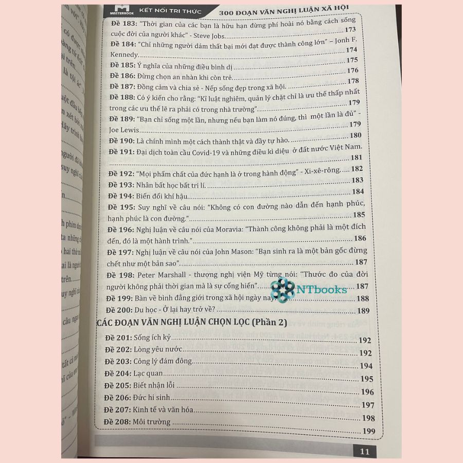 Sách - 300 Đoạn Văn Nghị Luận Xã Hội