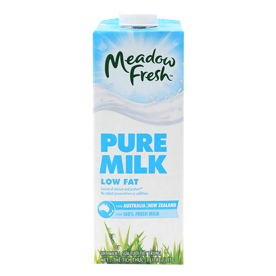 Thùng 12 hộp Sữa tươi tiệt trùng ít béo Meadow Fresh 1L