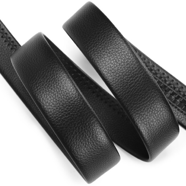 Dây thắt lưng nam dây nịt nam da bò Nutushop kích thước 3.5cm dây có răng cưa dùng cho khóa tự động