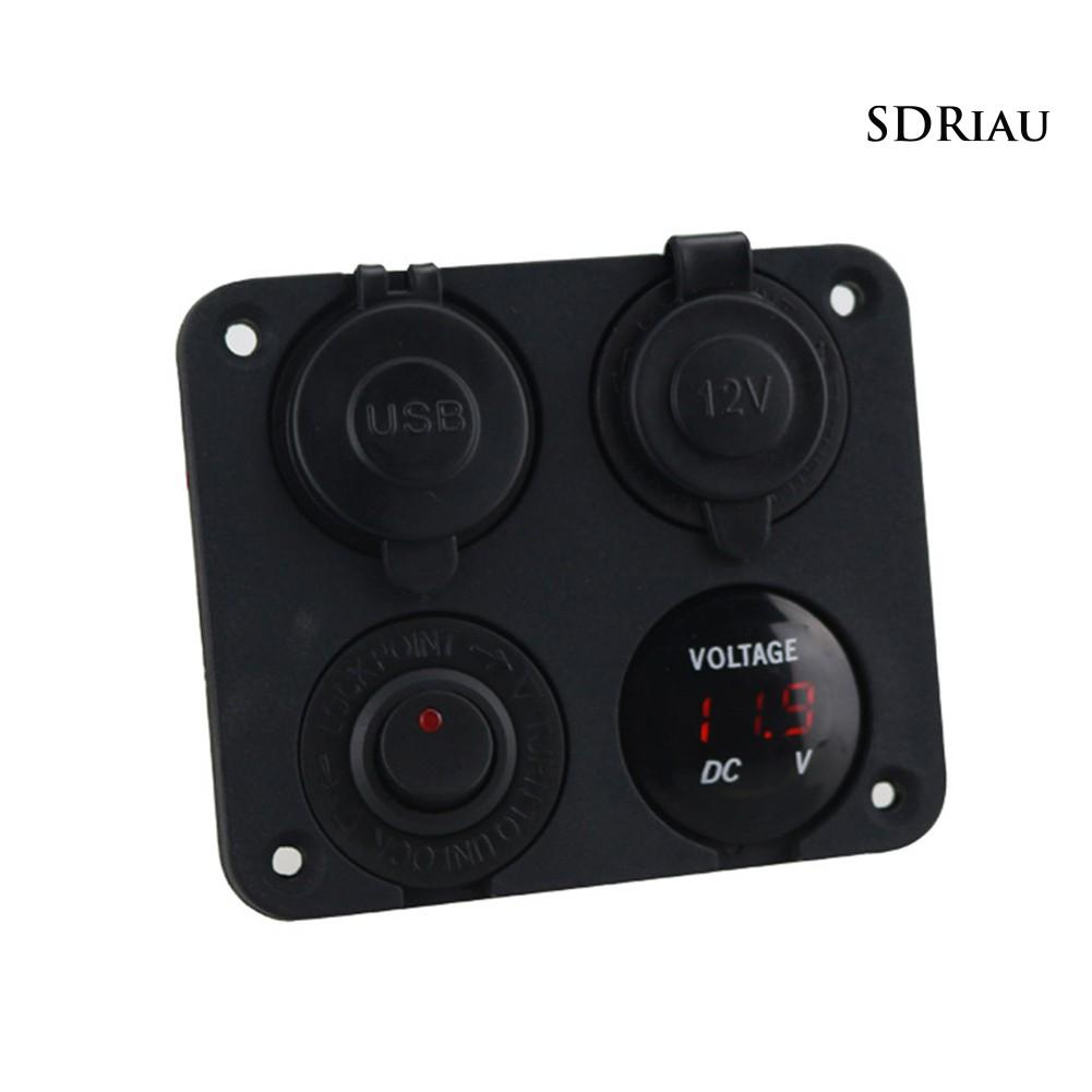 Củ Sạc Tích Hợp Bật Lửa 3.1a Hai Cổng Usb Có Công Tắc