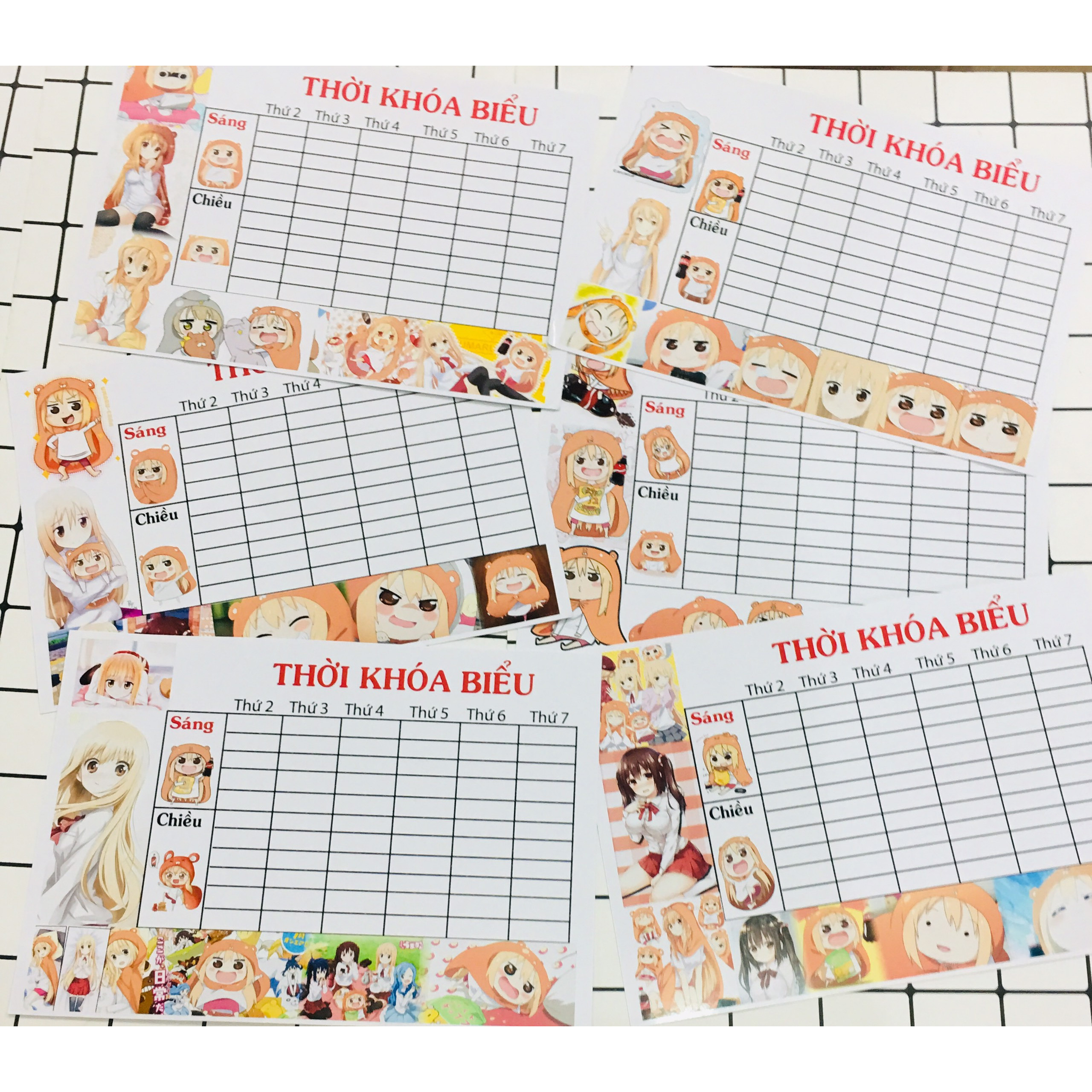 Thời khóa biểu Himouto Umaru Chan combo 3 tờ ngẫu nhiên