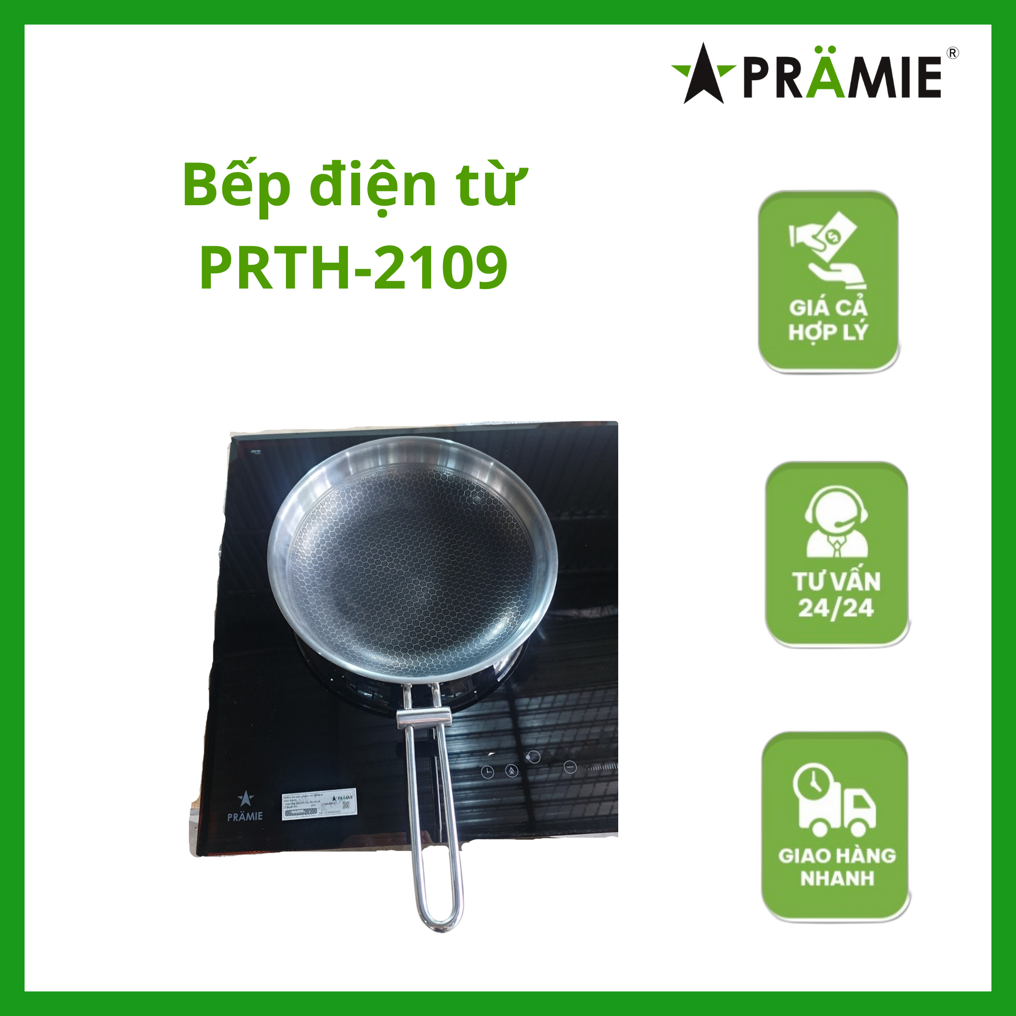 Bếp điện từ đôi Pramie PRTH -2109 _Môt từ một hồng ngoại_hàng nhập khẩu Thái Lan 