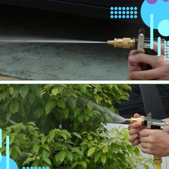 Bộ dây và vòi xịt tăng áp lực nươc 300% loại 10m (cút đồng) 206712