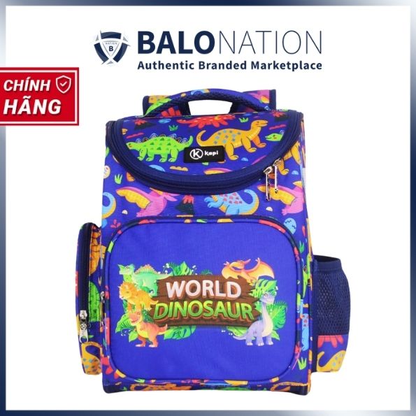 Balo Chống Gù Dành Cho Học Sinh Tiếu Học KAPI WORLD DINOSAUR - Hàng Chính Hãng