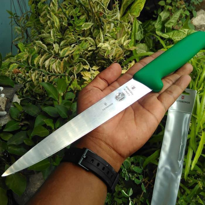 Fillet Knife Dụng cụ bếp phi lê Victorinox 5.3704.18 màu xanh lá, lưỡi dài – Hãng phân phối chính thức