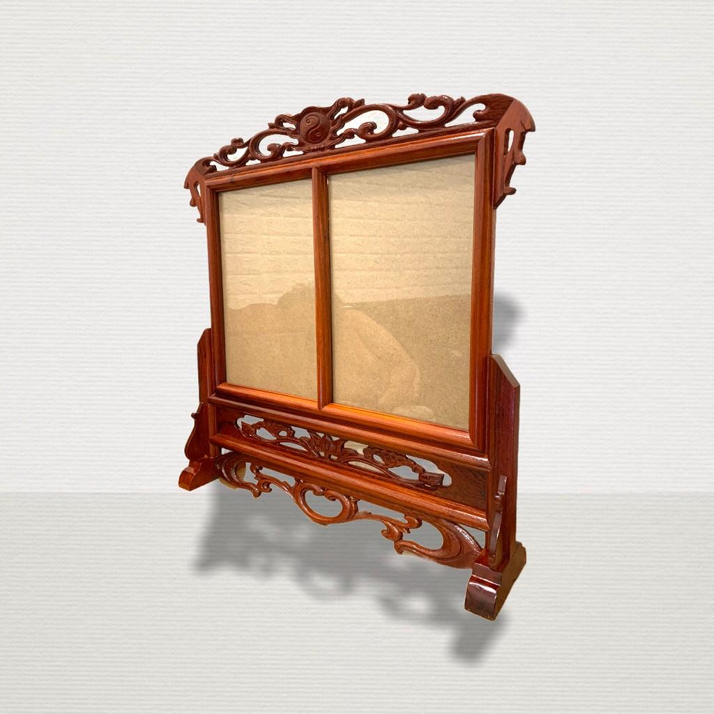 Khung ảnh thờ, khung hình thờ đôi gỗ hương