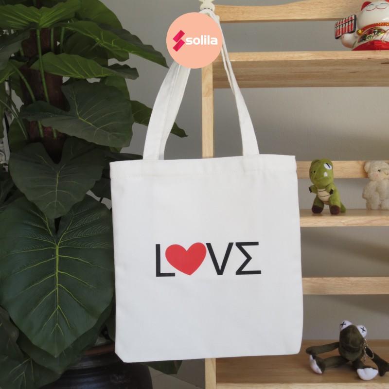 Túi tote bag vải canvas mềm đẹp có khóa và túi phụ cho bạn nữ đi học đi làm thời trang hàn quốc