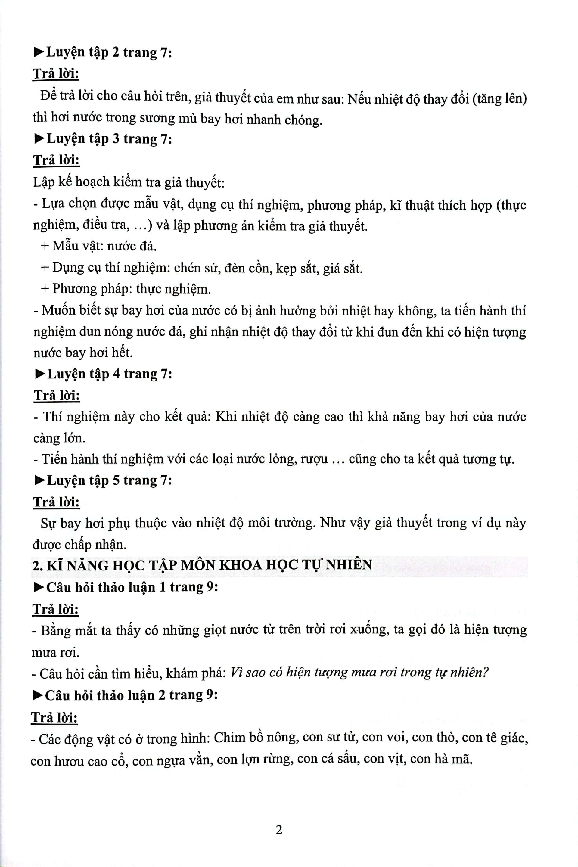 Hướng Dẫn Giải Bài Tập Khoa Học Tự Nhiên 7