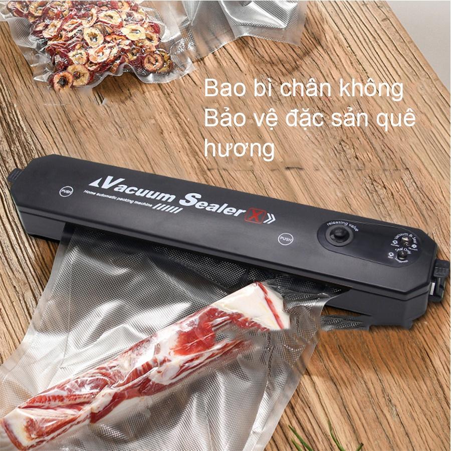 Máy Hút Chân Không Thực Phẩm Kèm Hàn Miệng Túi Vacuum Sealer Kèm Túi