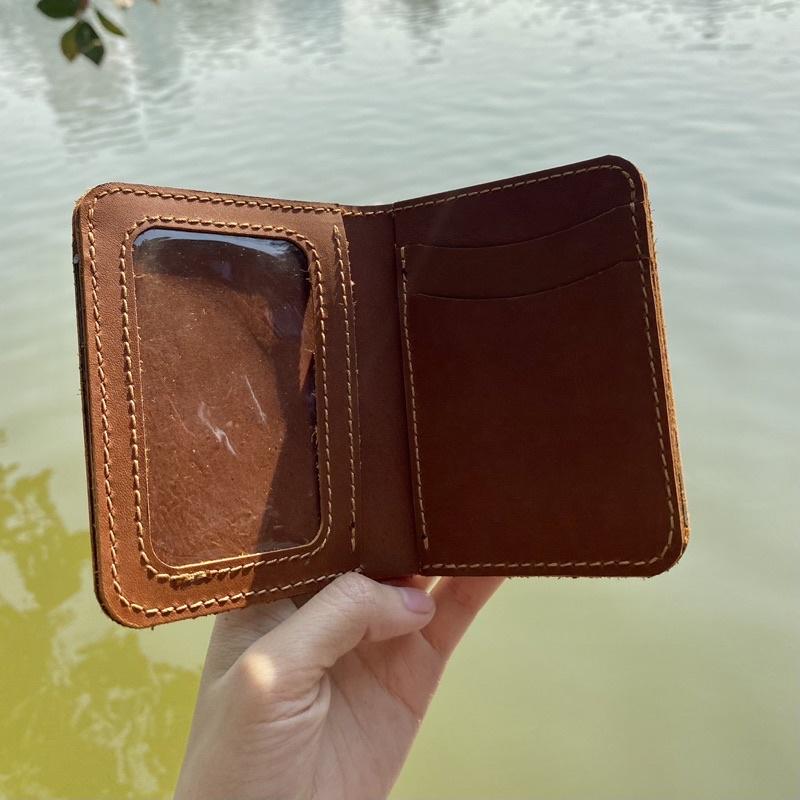 Ví Nam/ Nữ Da Bò Mini Có ngăn ảnh TEE LEATHER