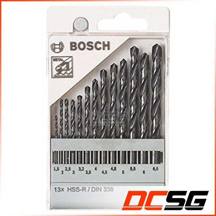 Bộ mũi khoan kim loại 1.5-6.5mm Hss-R Bosch 2608577349 (13 chi tiết/bộ)