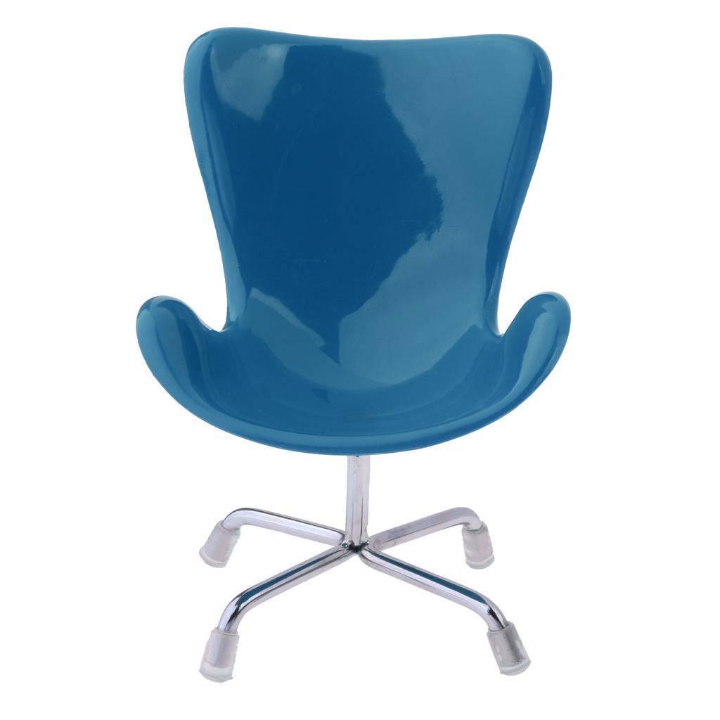 2X 1/6 Dollhouse Miniature Furniture Chair Model for Doll Figures Decor Blue