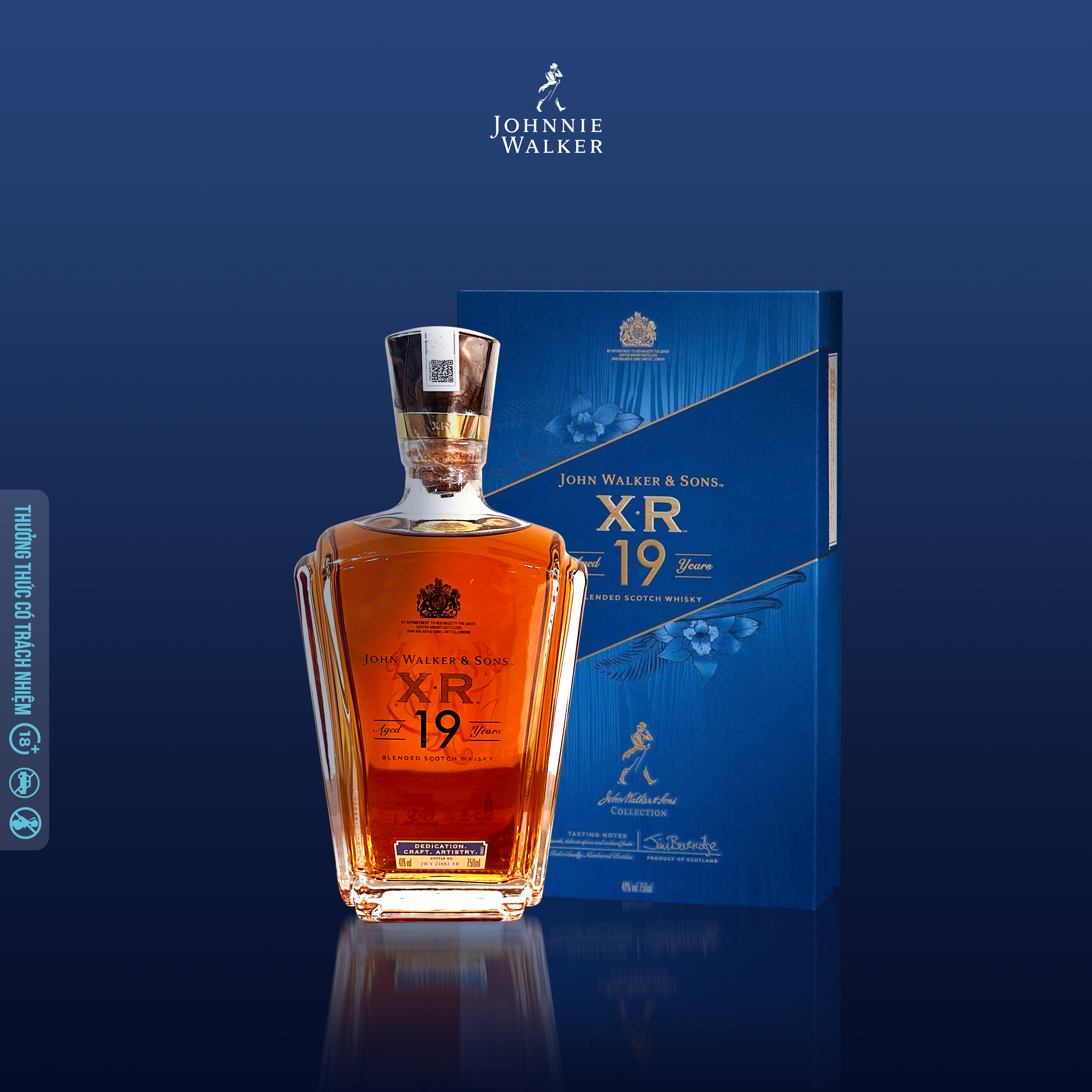 Rượu John Walker & Sons XR Aged 19 Years Blended Scotch Whisky 40% 750ml