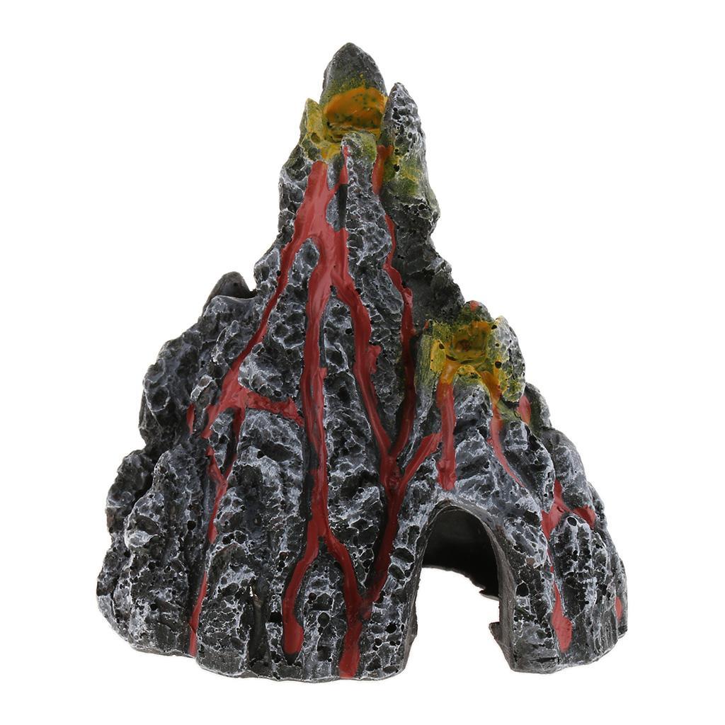 Reptile Aquarium Breeding Box Hiding Cave Tree Hole Vivarium Ornament 1