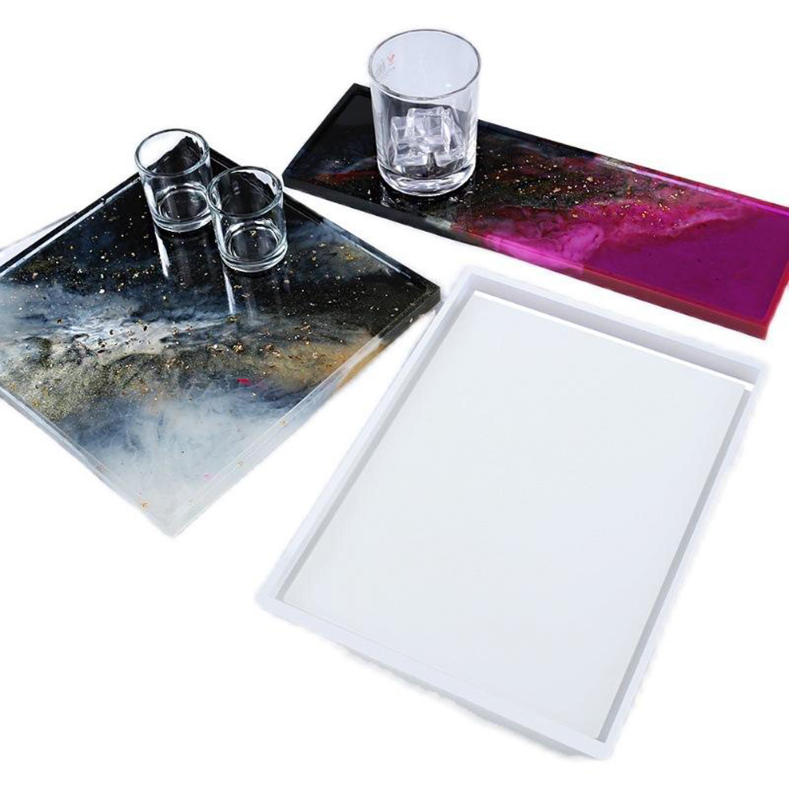 Silicone Tray Molds,Rectangle Rolling Tray Molds,Large Tray Molds for Epoxy Resin,Resin Serving Tray Molds,DIY Jewelry Holder,Home Decoration