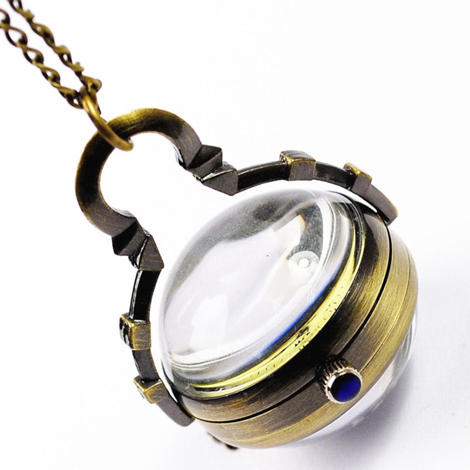 Pocket Watch Roman Characte Retro Gift Pendant Sweater Chain for Graduation