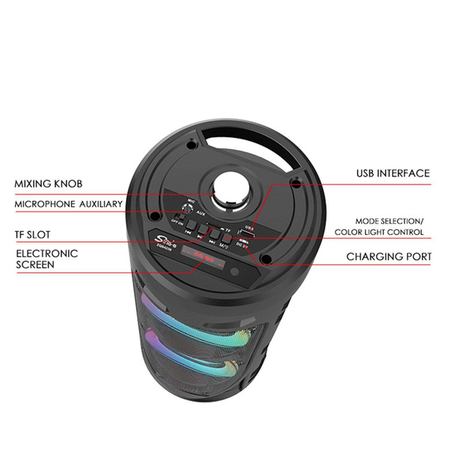 Loud Speaker Wireless Speaker Heavy Bass with Shoulder Strap for Bike Beach