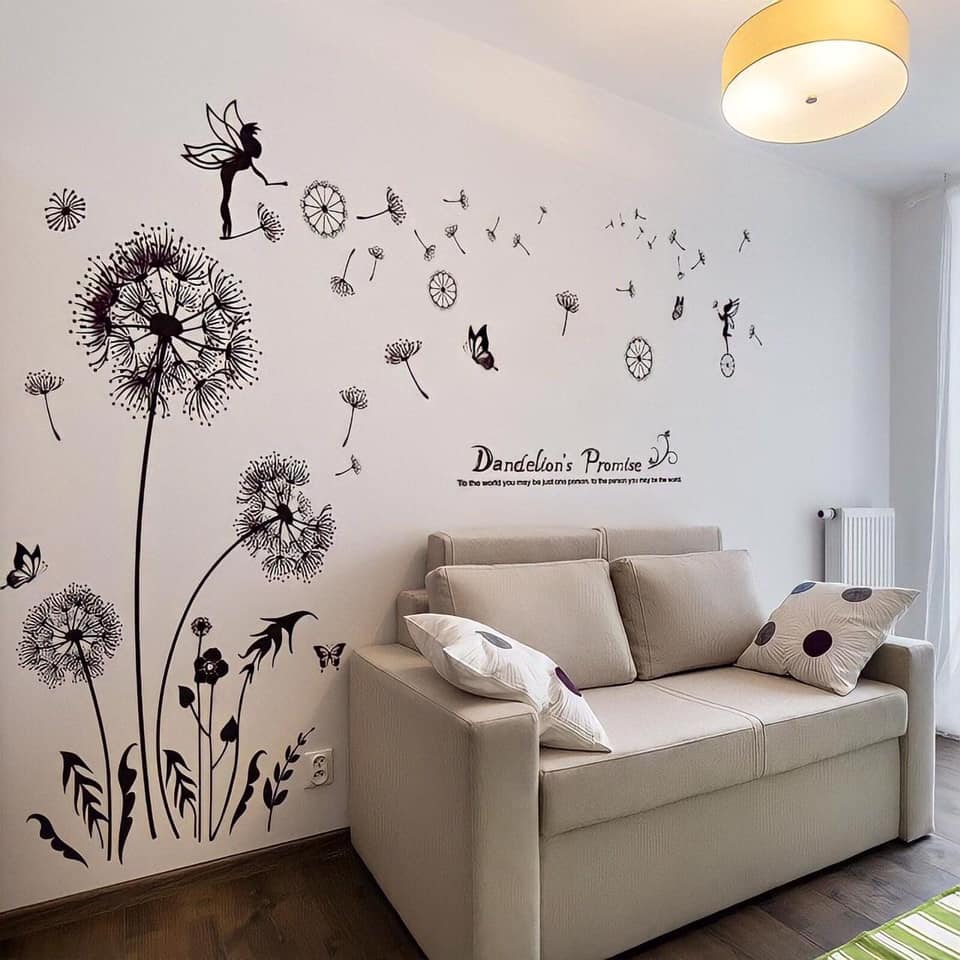 DECAL DÁN TƯỜNG BỒ CÔNG ANH ĐEN