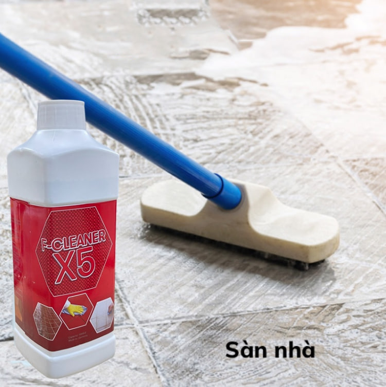 Nước Tẩy Trắng Ron, Sàn Gạch Men Cực Trắng - Tẩy gạch men F - Cleaner X5