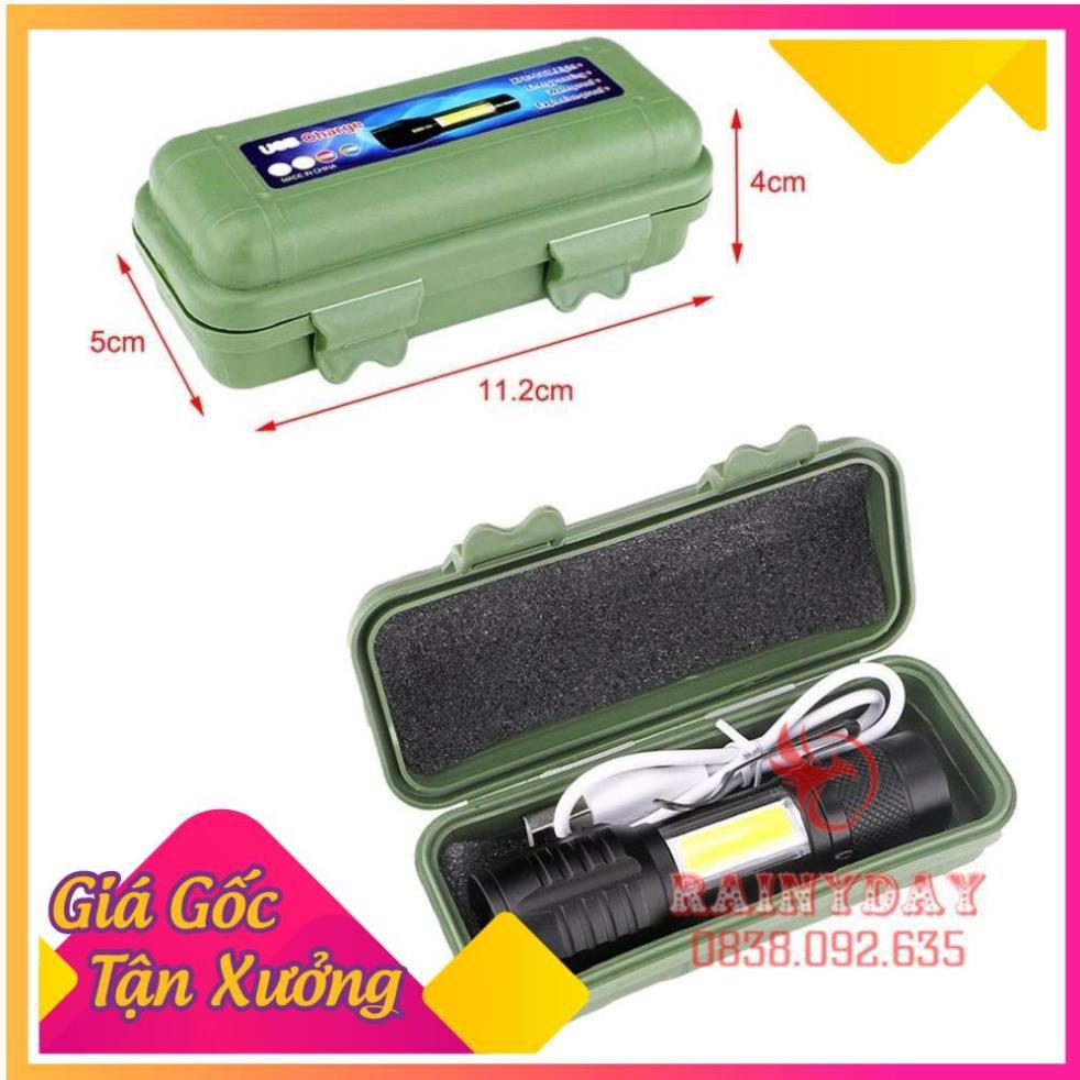 [RẼ XÓC NÓC] Đèn pin siêu sáng mini bin sạc điện usb bóng led xpe cob có zoom chống nước cầm tay chuyên dụng