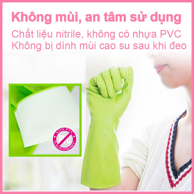 (Chọn Size) Găng tay Nitrile Không Mùi MyJae Rửa Chén, Bát, Dọn Dẹp Nhà Cửa