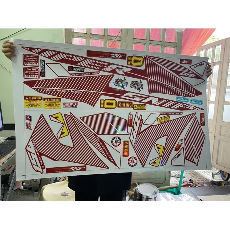 Tem rời dành cho Exciter 150 Sniper dán xe đỏ