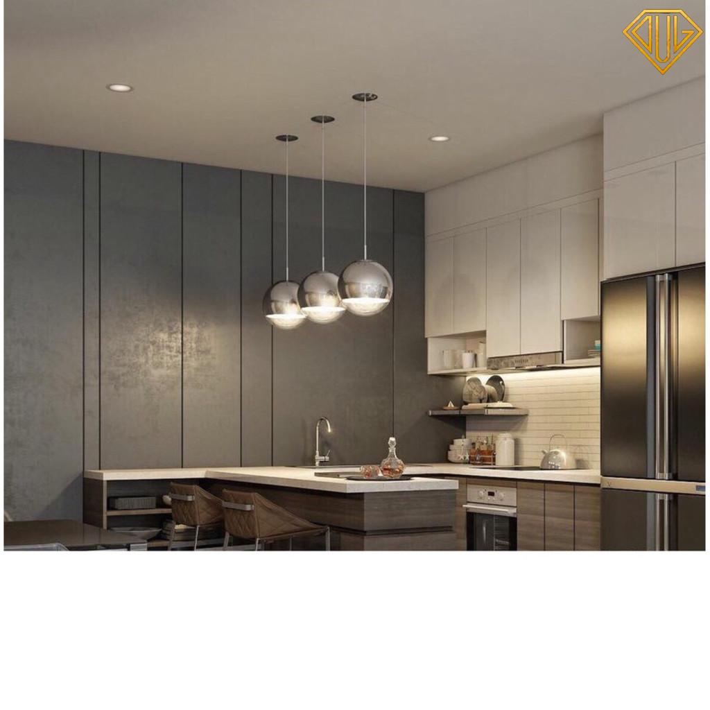 Đèn thả trần chao tròn decor trang trí bàn ăn, đèn quán cafe, đèn nhà hàng (Ảnh thật) DVLL - Bạc