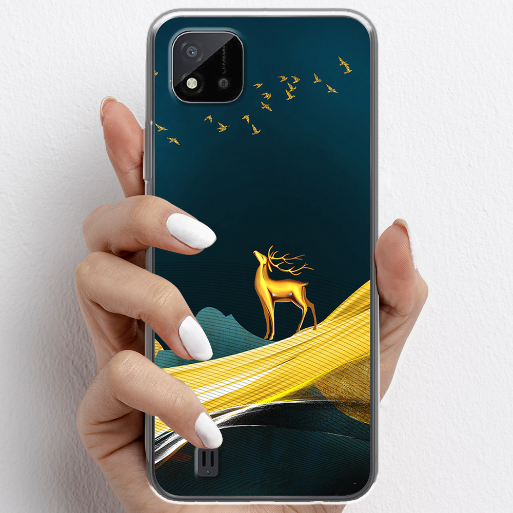 Ốp lưng cho Realme C11 nhựa TPU mẫu Nai vàng