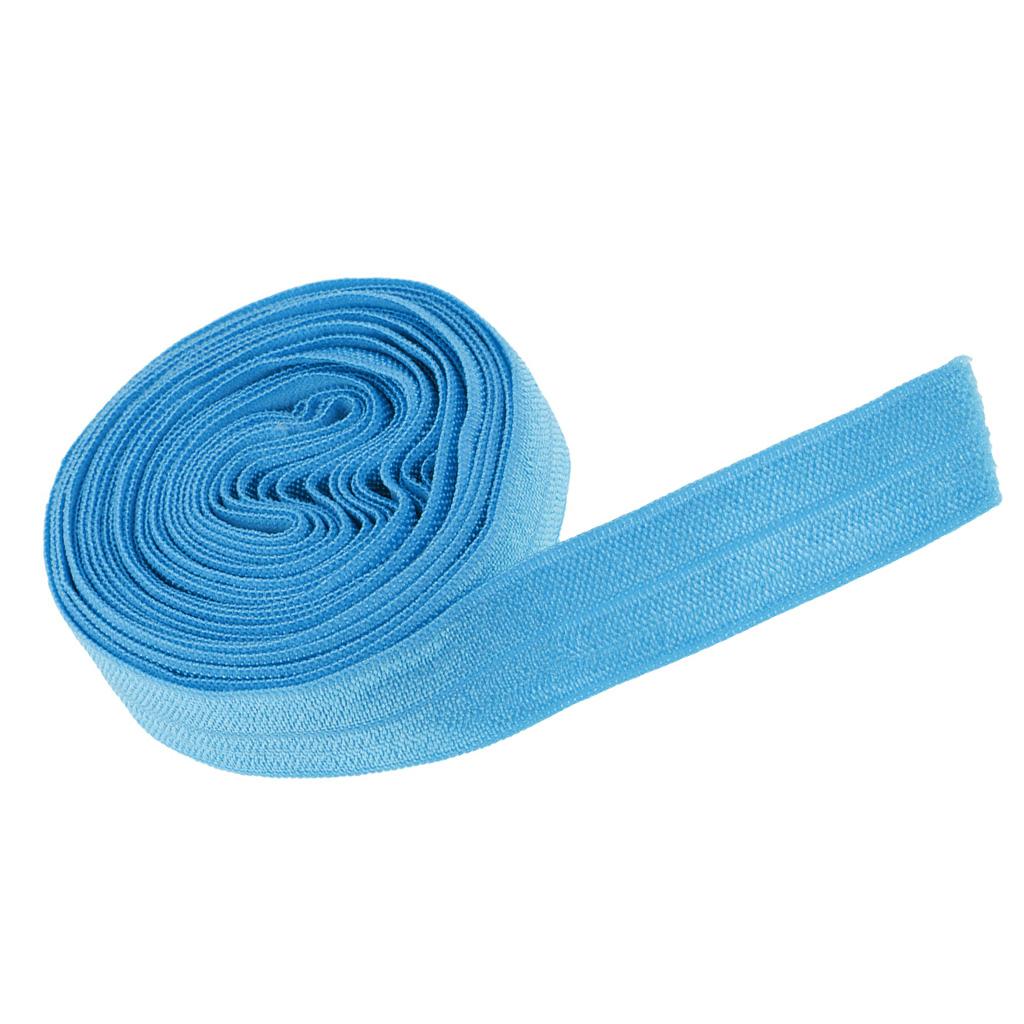 2pcs 2.7m 15mm Stretch Elastic Spandex Satin Band Lace Dress DIY Sewing Trim