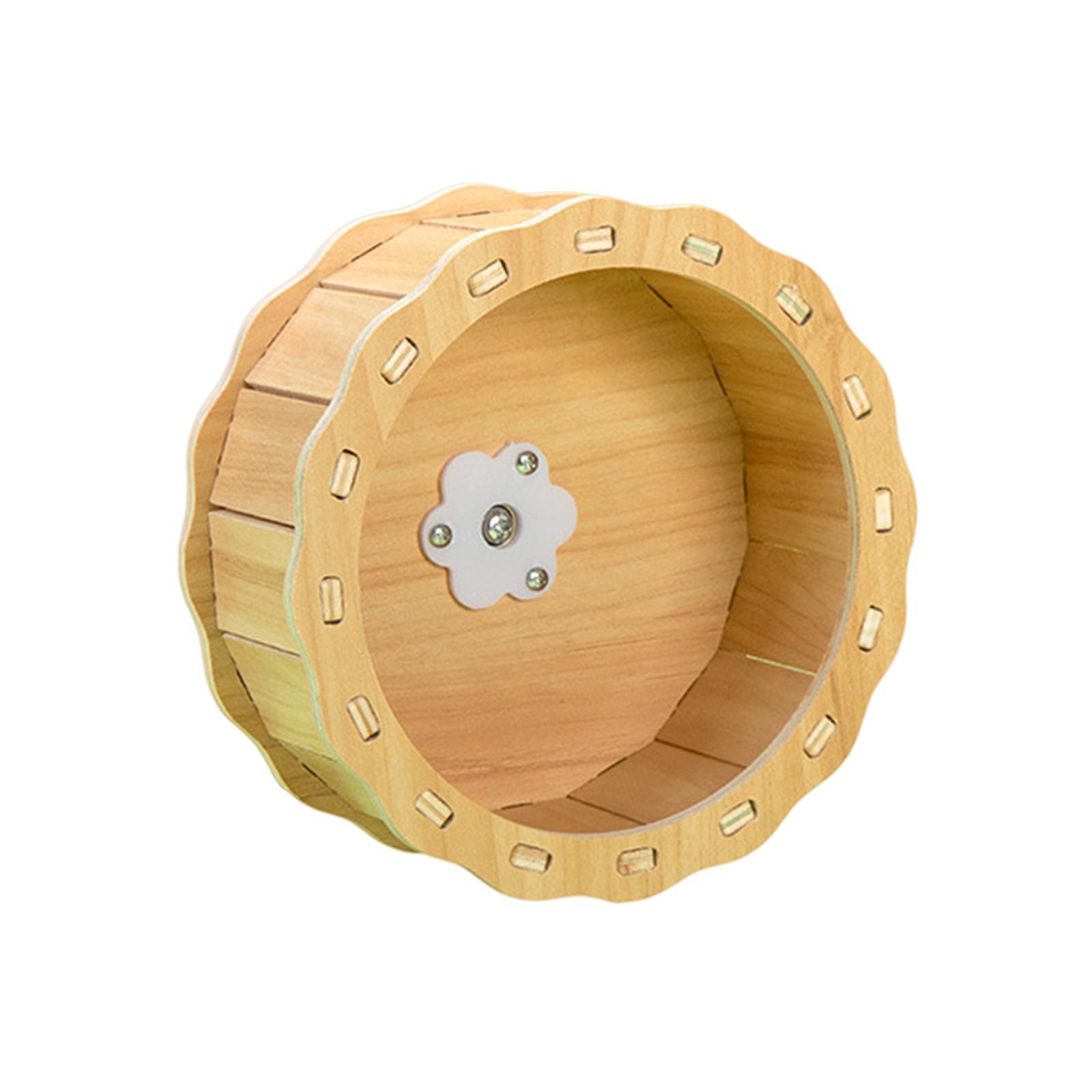 Hamster Running Wheels Mute Wooden Rotary Runner for Hedgehog Ferret Hamster