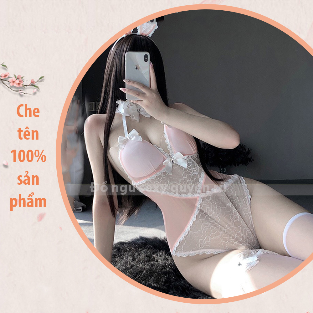 Váy ngủ bodysuit hở lưng sexy gợi cảm P37 - Đầm ngủ bodysuit quyến rũ - Đồ ngủ nữ sexy