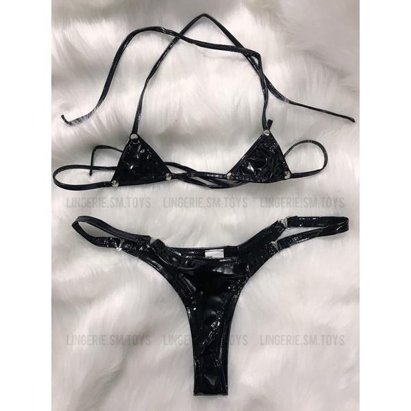 X1006+6812 - Set Nội Y Da Đinh Siêu Nhỏ Gợi Cảm - Đồ Lót Nữ Da Sexy