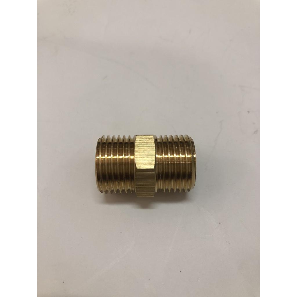 Nối 2 Đầu Ren Ngoài 21mm Đồng Thau