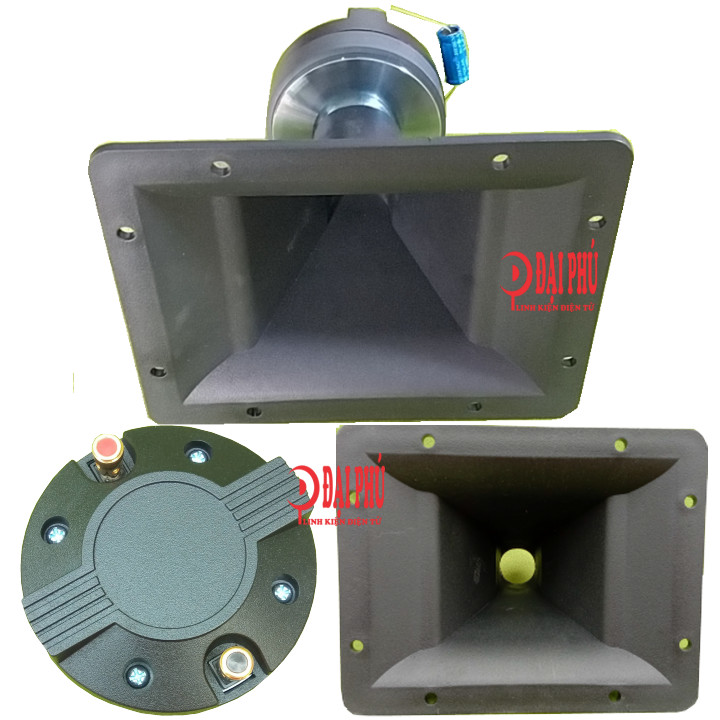 Loa treble kèn 350 kèm phễu 19cm x 15cm và tụ