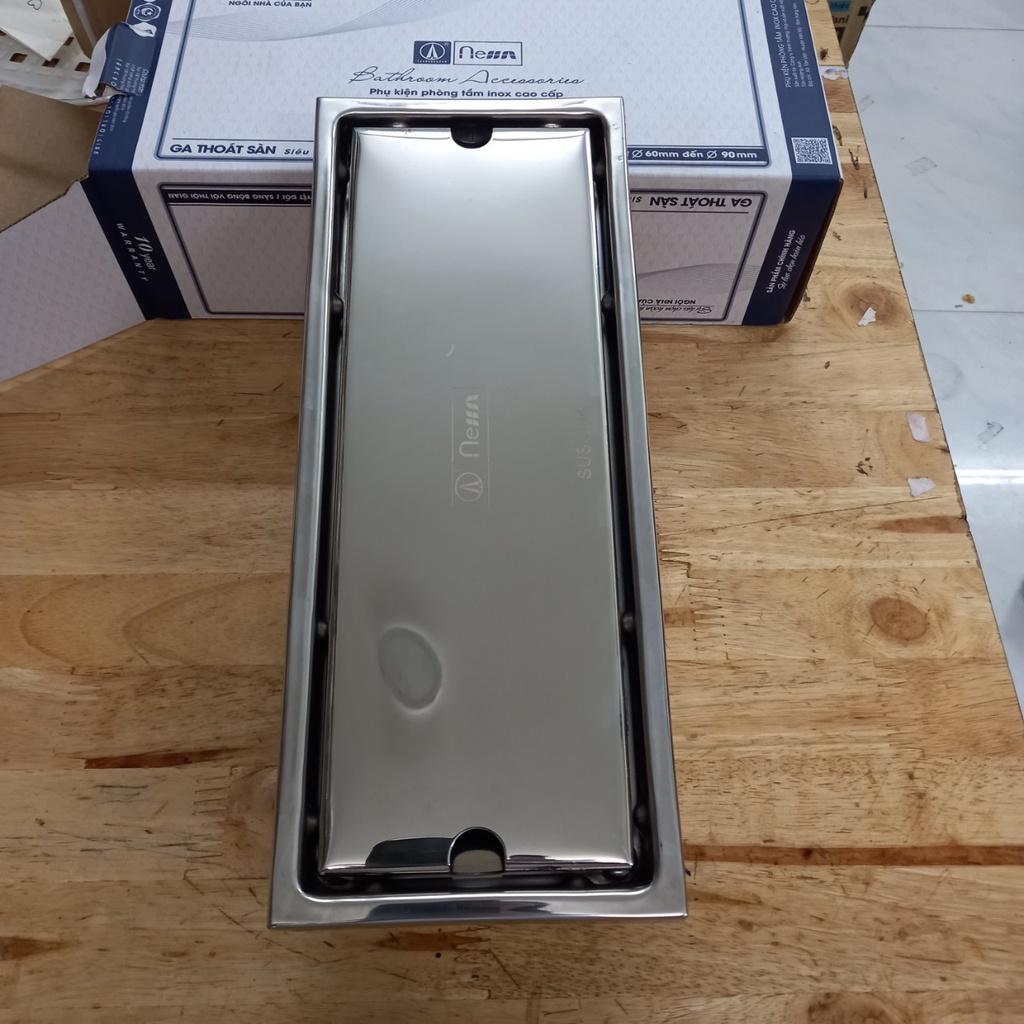 Ga thoát sàn ngăn mùi Inox SUS 304 Kích thước 12.5 x 30 cm - Chống mùi hôi và côn trùng - Thiết kế sang trọng