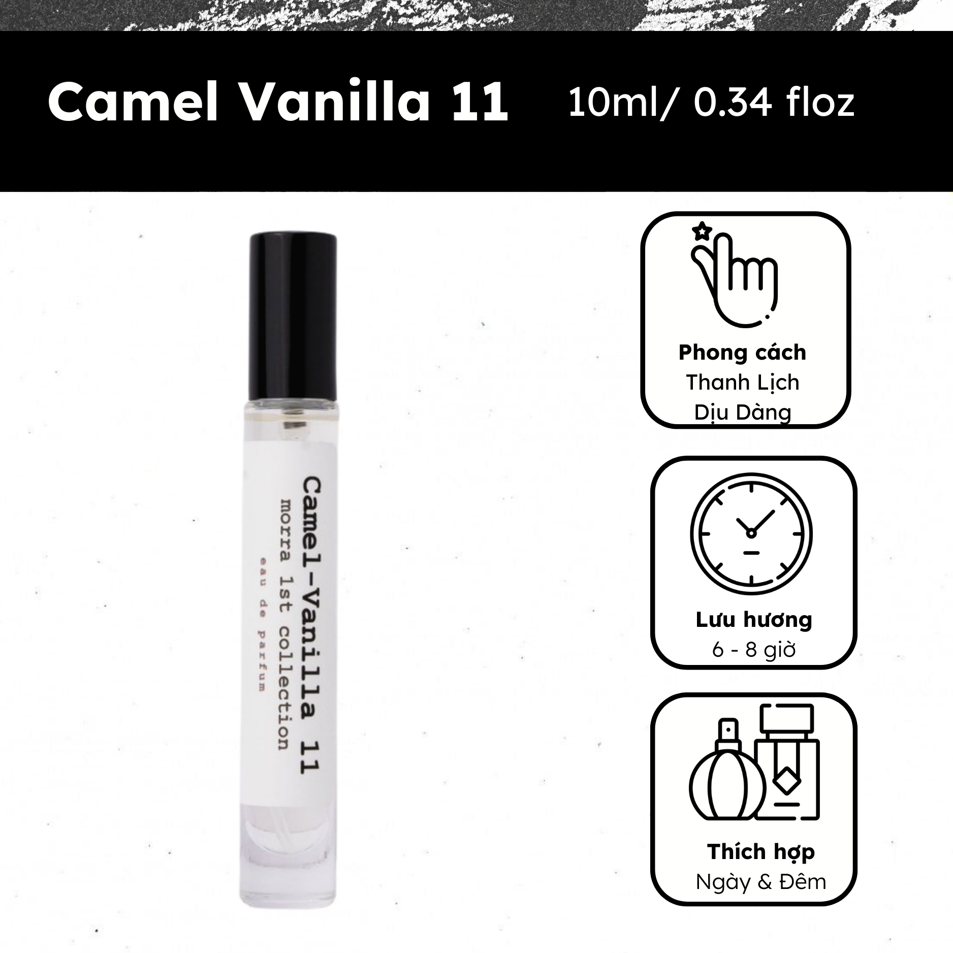 Nước Hoa Nữ Morra Camel Vanilla 11  Dung Tích 10ml Hương Phấn Hoa Dịu Dàng, Cuốn Hút Lưu Hương Lâu 6H - 8H