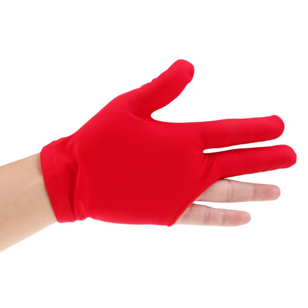 Spandex Snooker Billiard Pool Cue Glove Left Hand 3 Finger Accessory