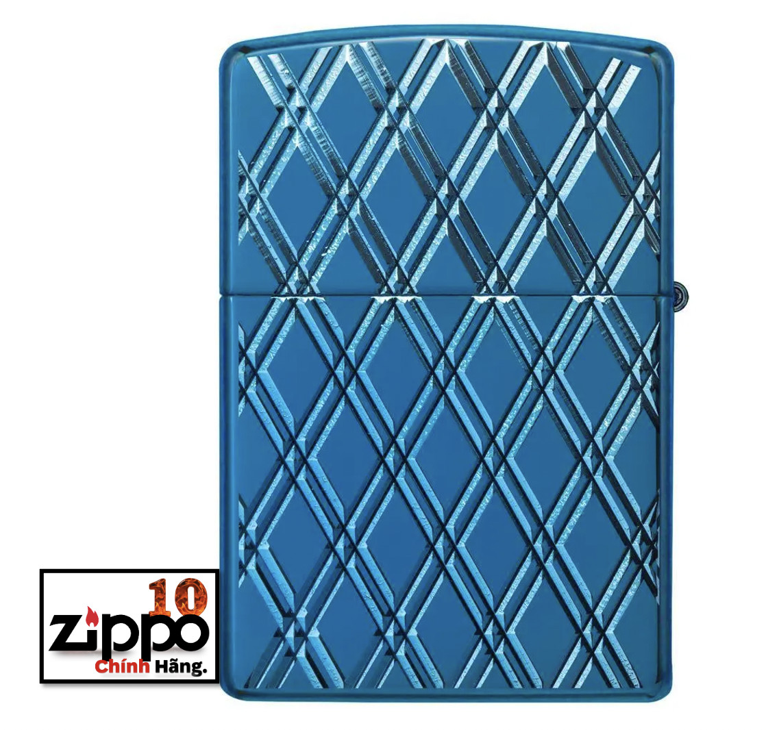 Bật lửa Zippo Armor 29964 High Polish Blue Diamonds - Chính hãng 100%