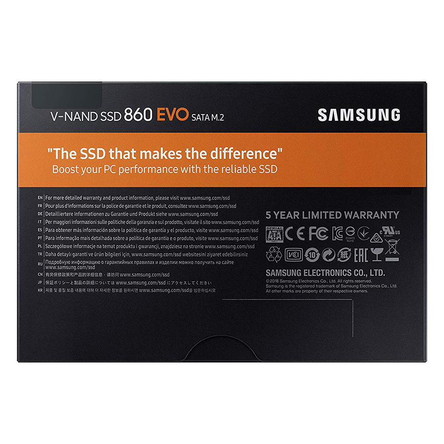 Ổ Cứng SSD Samsung 860 Evo MZ-N6E1T0BW 1TB Sata III M.2 2280 - Hàng Nhập Khẩu