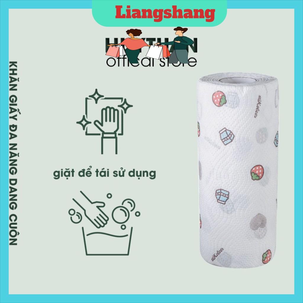Khăn giấy lau đa năng lau bếplau tay cuộn trắng có thể giặt được và tái sử dụng